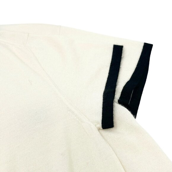 CHANEL Vintage 06C CC Mark Logo Knit Top #42 Pocket Pullover Cream [105386] - Picture 8 of 12